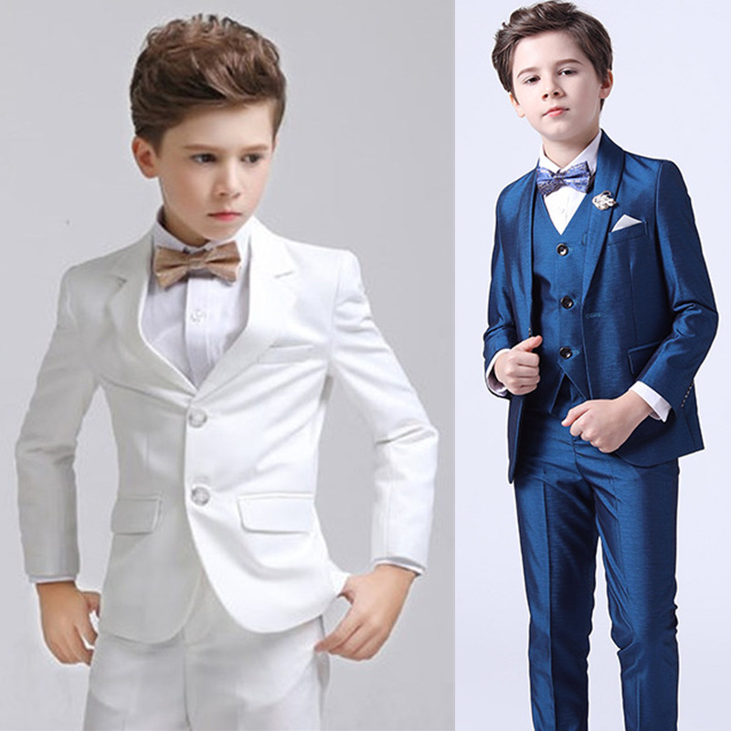 Baby Boy Suit Set Baptism - Kids Boys White Blazer Vest Pants
