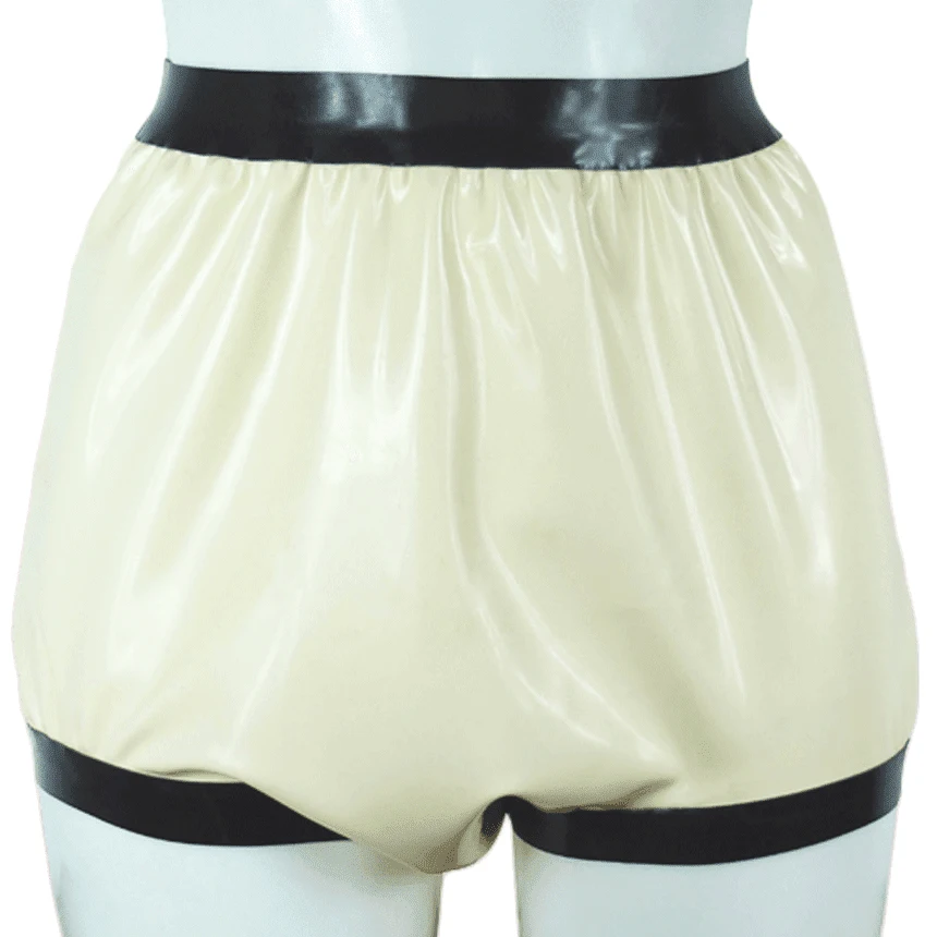 Diapering - Transparent And Black Sexy Latex Diaper