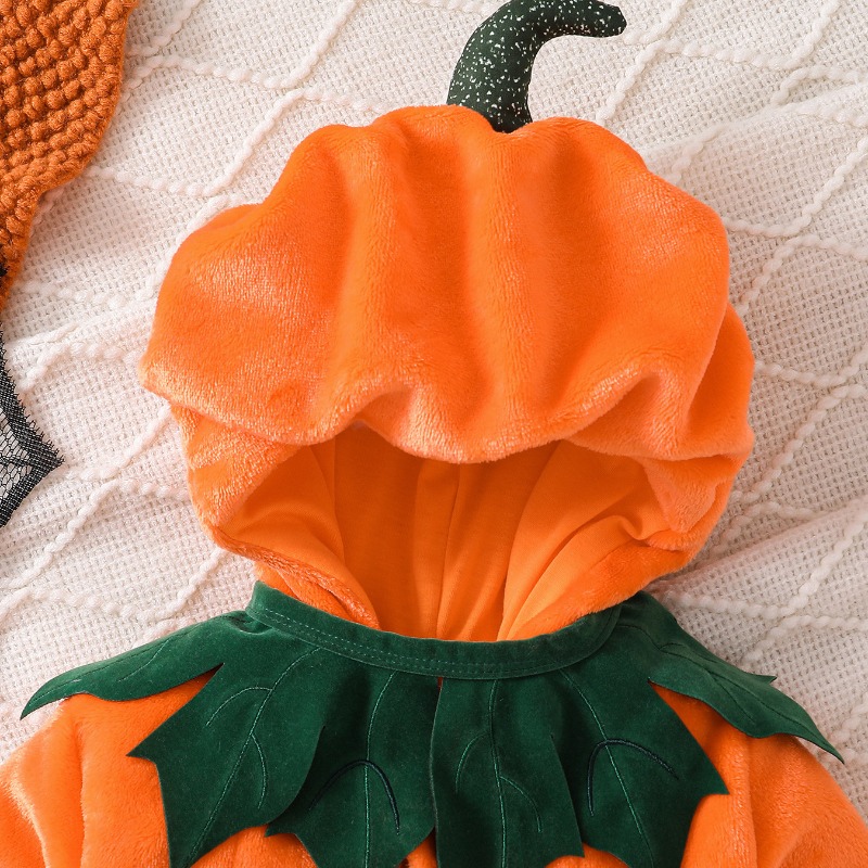 Newborn Baby Pumpkin Romper Ho - Cotton Baby Onesies Zipper 评论和价格
