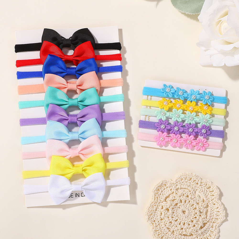 15Pcs Ribbon Bowknot Elastic H - Baby Gear 评论和价格