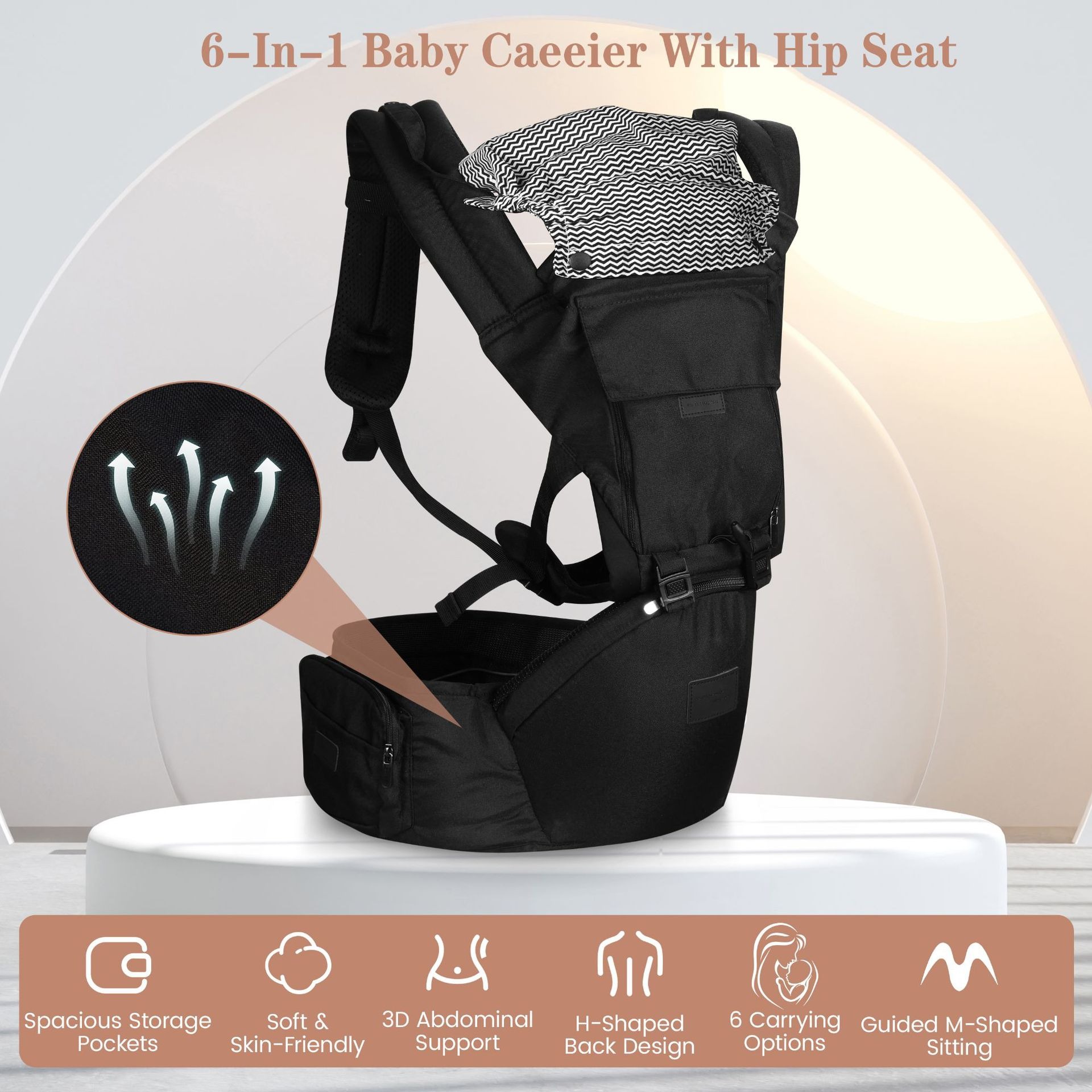 Baby Carrier with Hip Seat, Er - Ergonomic Baby Carrier Newborn To Toddler 评论和价格